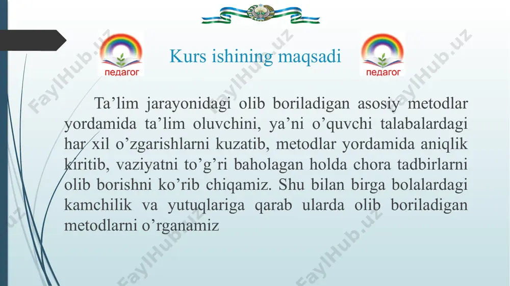 ma'naviy-axloqiy ishonch uyg‘otishning suhbat mazmuniga bo‘lgan munosabatlari va suhbatdan kutilayotgan natijani hisobga olish zarur. 18 suhbat quyidagi mavzularda uyushtirilishi mumkin: a) etik mavzular (ijtimoiy ma'naviy-axloqiy me'yorlar, jamiyatda ustuvor o‘rin tutuvchi ijtimoiy munosabatlar, jamoa orasida o‘zini tutish qoidalari va boshqalar); b) estetik mavzular (tabiat go‘zalligi, shaxslararo munosabatlar, inson go‘zalligi); v) siyosiy mavzular (davlatning ichki va tashqi siyosati, dunyo voqyealari, xalqaro munosabatlar va boshqalar); g) ta'lim va bilishga oid mavzular (koinot, hayvonot va o‘simliklar dunyosi, ii bob. o‘z-o‘zini tarbiyalash metodlari o‘z-o‘zini tarbiyalash metodlari o‘quvchilarning o‘zini o‘zi idora qilishlari, turli o‘quvchilar organlari faoliyatida faol ishtirok etishlarini ta'minlash, ularning ijtimoiy mavqyelarini oshirish maqsadida qo‘llaniluvchi usullardir.o‘z-o‘zini tarbiyalash o‘quvchilarning o‘zini o‘zi idora qilish va o‘quvchilarning turli organlari faoliyatida faol ishtirok etishni ta'minlash, ularning ijtimoiy mavqyeini oshirishning ta'sirchan vositasidir. o‘quvchilar o‘qish, tarbiya va dam olishda o‘z-o‘zini tarbiyalash usullaridan foydalanadilar, bu usullar o‘quvchilarni o‘z-o‘zini tarbiyalash tashabbuskorlik va mustaqillikka undaydi. o‘z-o‘zini tahlil (nazorat) qilish o‘z shaxsi, mavjud fazilatlari, xatti-harakati, …