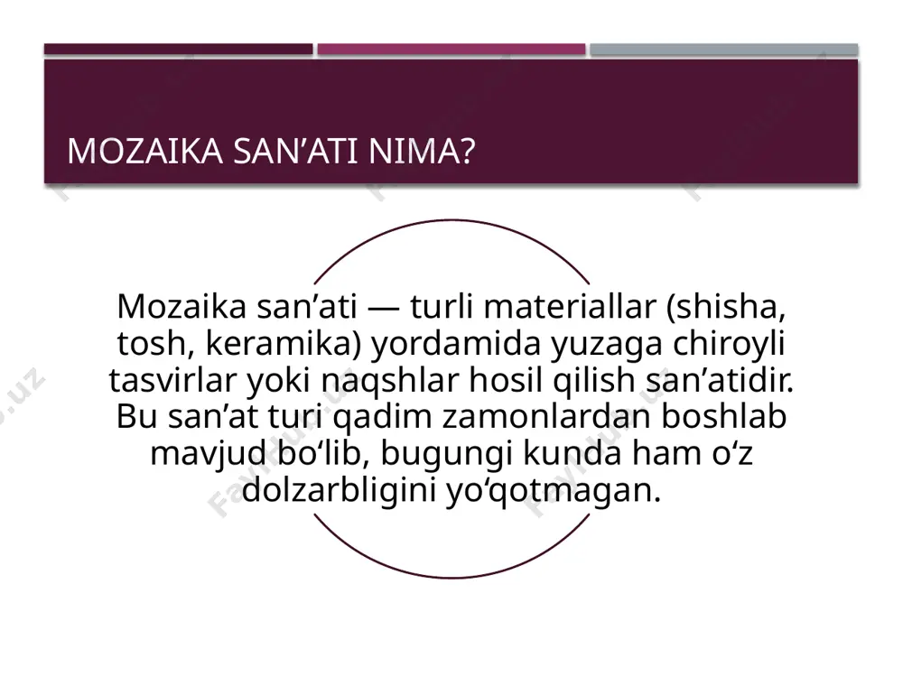 yondashuvni kuchaytiradi. adabiyotlar: 1. san’at darslari metodikasi 2. amaliy san’at asoslari 3. pedagogik texnologiyalar /docprops/thumbnail.jpeg