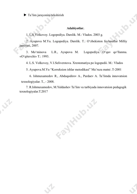 turli nutq buzilishlarida logopedik tekshirish texnologiyasi - Page 2