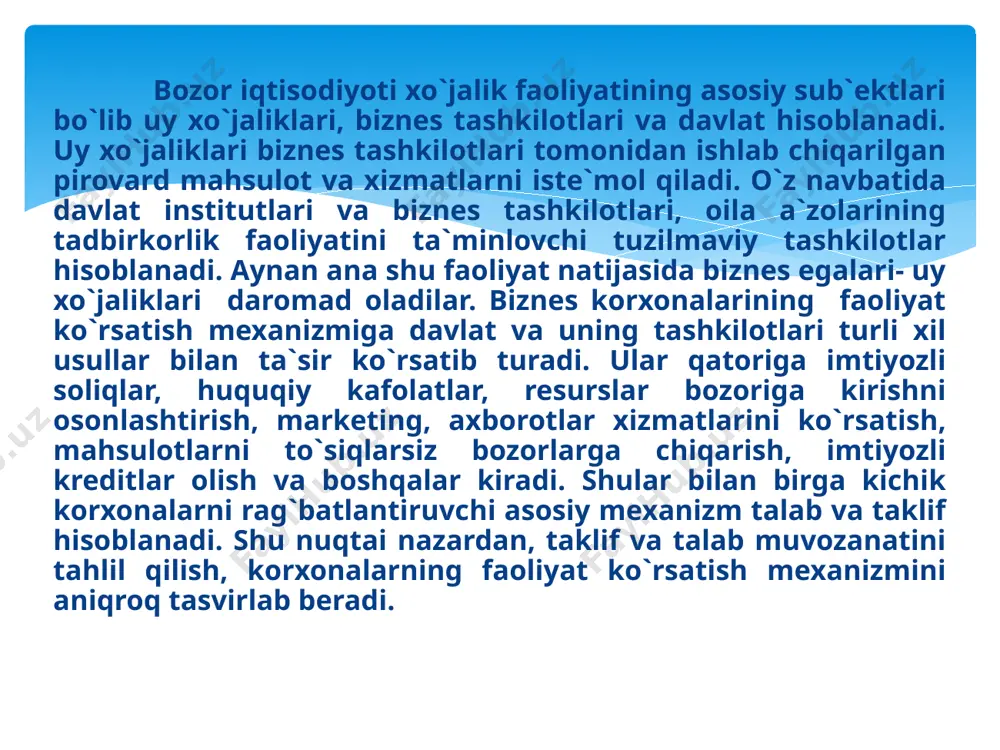 damida non ishlab chiqarish kombinatida mehnat resurslardan va kapitaldan foydalangan holda qancha non mahsulotini ishlab chiqarish mumkinligini ifodalash mumkin, yoki qishloq xo`jalik korxonasining berilgan mehnat resurslaridan va texnikadan foydalangan xolda ma`lum vaqt oralig`ida qancha mahsulot ishlab chiqarishini ifodalash mumkin. mahsulot ishlab chiqarish ko`proq qo`l mehnatiga asoslangan bo`lsa u xolda ishlab chiqarish funktsiyasini faqat sarflangan mehnatga bog`liq ravishda yozish mumkin: qqf(l) agar mahsulot ishlab chiqarishda ko`proq kapital sig`imiga ega bo`lsa, ishlab chiqarish funktsiyasini qqf(k) ko`rinishida yozish mumkin. ta`kidlash joizki, 2 va 3 tenglamalar ishlab chiqarishning ma`lum texnologiyasida qo`llanilishi mumkin. agar texnologiya o`zgarsa, ya`ni yangi texnologiya qo`llansa, mahsulot ishlab chiqarish hajmi resurslar hajmi o`zgarmaganda ham o`sishi mumkin. yuqoridagilarni hisobga olgan holda kichik korxonalarda ishlab chiqarish mehnat va kapital sarfiga, mehnat sarfi o`zgarmas bo`lib, u faqat kapital sarfiga bog`liq bo`lgan hamda texnologiyalar takomillashuvining ishlab chiqarish hajmlariga ta`sirini modellashtirish usullari asoslangan va ular non mahsulotlari, mebel va boshqa turdagi ishlab chiqarishlarning optimal hajmlarini aniqlash …