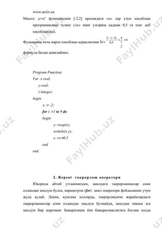 такрорловчи ва буш операторлар - Page 5