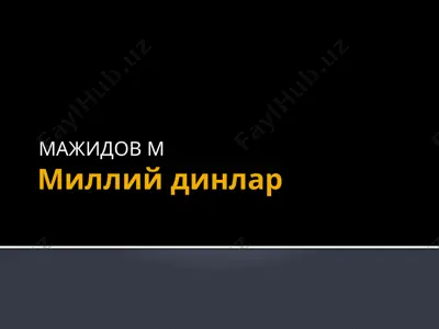 milliydinlar — PPTX