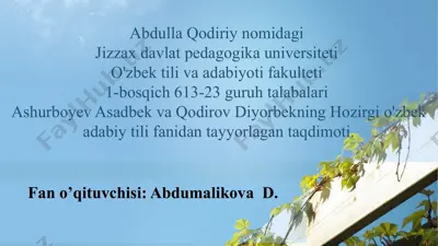 o'zbek tiliga turkiiy ochiqlash — PDF