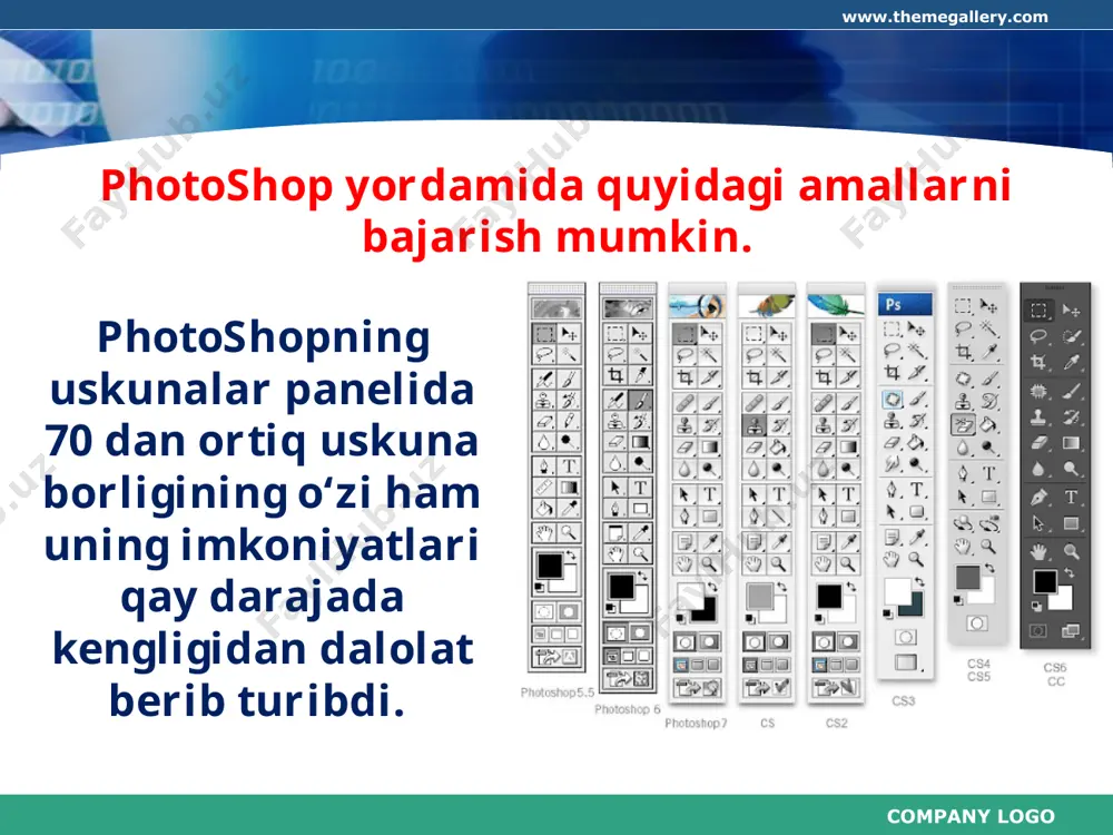 photoshop - rastrli grafik muharririda ishlash asoslari. photoshop interfeysi 11-sinf - Page 4