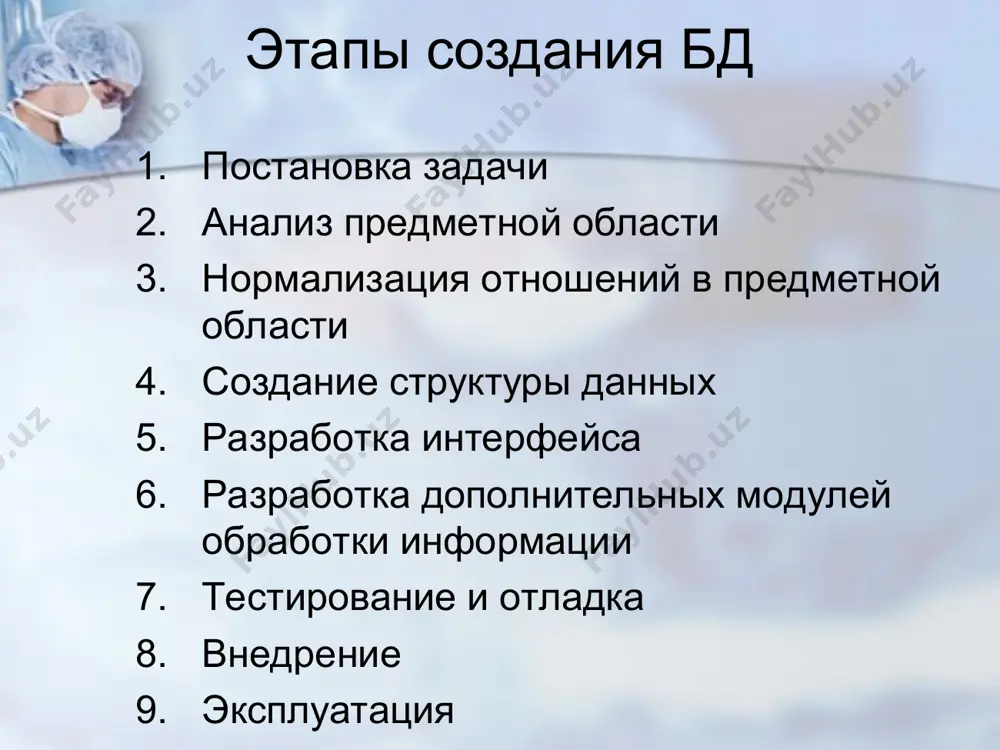 значением ключа. могут ли эти данные быть ключом? фамилия имя номер паспорта номер дома регистрационный номер автомобиля город проживания дата выполнения работы марка стиральной машины ? * * * сетевые бд сетевая бд – это набор узлов, в которых каждый может быть связан с каждым (схема дорог). лучше всего отражает структуру некоторых задач (сетевое планирование в экономике) сложно хранить информацию о всех связях запутанность структуры б г а в можно хранить в виде таблицы, но с дублированием данных! ! старые васюки новые васюки средние васюки васюки * * * иерархические бд иерархическая бд – это набор данных в виде многоуровневой структуры (дерева). мои документы мой компьютер сетевое окружение мои рисунки моя музыка мои видеозаписи d: e: книги презентации рабочий стол фильмы с: * * * иерархические бд прайс-лист: продавец (уровень 1) товар (уровень 2) модель (уровень 4) цена (уровень 5) изготовитель (уровень 3) $306 $312 s93 x93b sony phillips samsung …