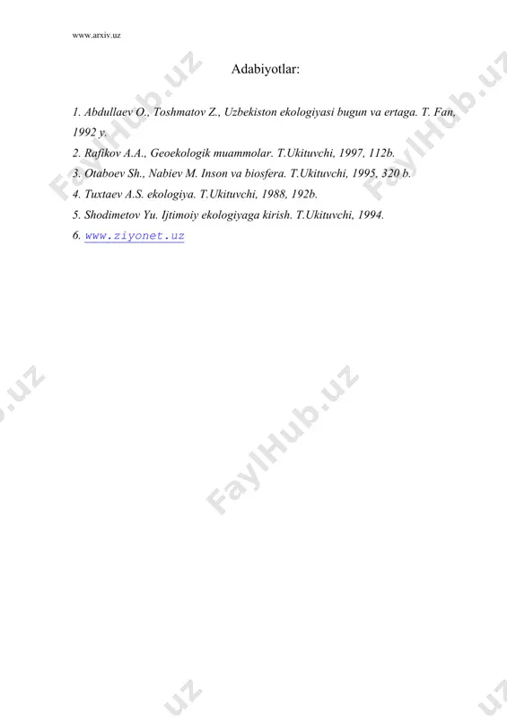 atmosfera xavosini tozalash usullari - Page 5