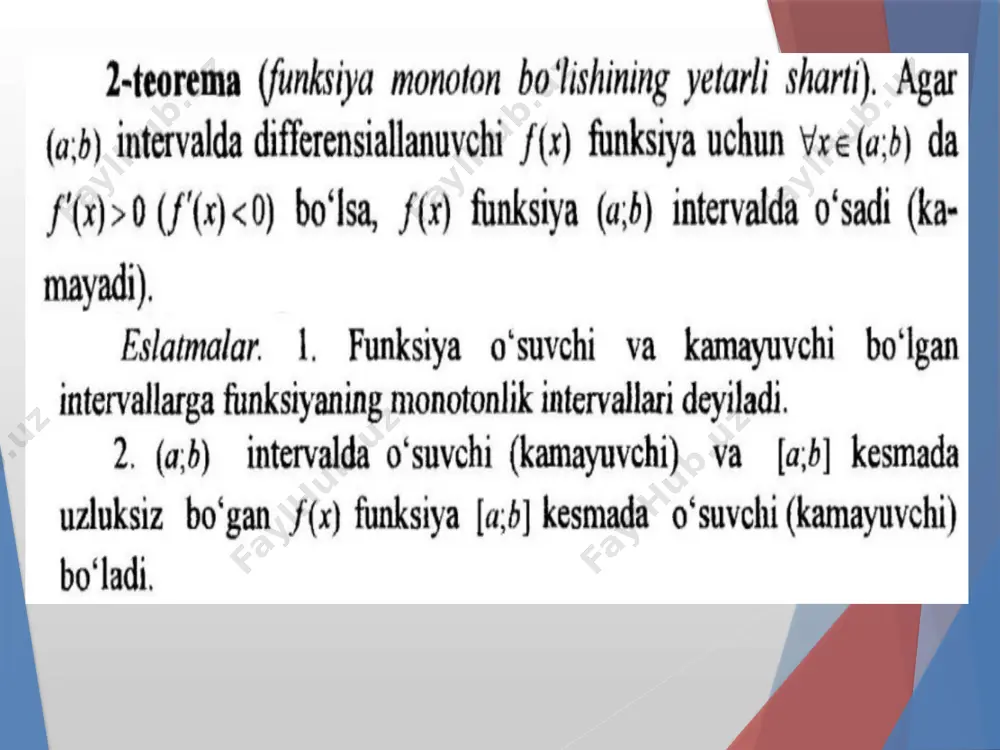 funksiyaning monotonligi, kritik va ekstremum nuqtalari - Page 4