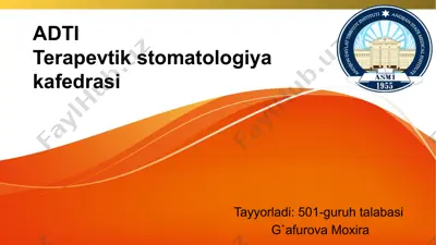 surunkali aftoz stomatit terapevtik davo — PPTX