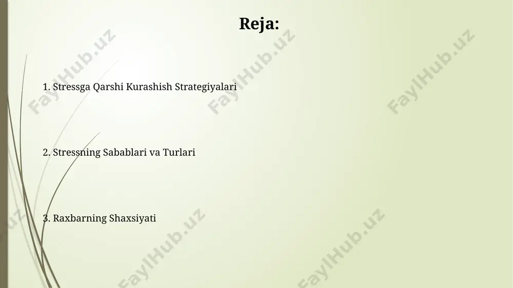 biy ko'rikdan o'tgan. sog'lom turmush tarzini qo'llab-quvvatlash uchun o'zbekistonning 5 ta yirik shahrida 2023-yilda 100 dan ortiq yangi sport majmuasi qurildi, bu jismoniy faollikni 15% ga oshirishga yordam berdi. muloqot ko'nikmalari raxbarning muloqot ko'nikmalarini baholashda 5 balldan 3 ball to'plaganligi, samarqanddagi seminar natijalariga ko'ra, uning jamoa bilan samarali ishlash qobiliyatini cheklaydi. muloqotda 70% ga yaqin noaniqlik va 30% aniqlik ko'rsatkichi, stress ostida aniq va tushunarli fikr bildirishdagi qiyinchiliklarni ko'rsatadi. stressga chidamlilikni oshirish stressga chidamlilikni oshirish uchun, farg'ona viloyatida o'tkazilgan sotsiologik so'rovnomalar natijalariga ko'ra, 85% ishtirokchilar haftasiga kamida 3 marta sport bilan shug'ullanishni muhim deb hisoblaydilar. stressga chidamlilikni oshirish uchun, 20-30 yosh oralig'idagi toshkentliklarning 70%i yoga va meditatsiya mashg'ulotlariga qatnashadilar, bu esa stress darajasini 30% ga kamaytirishga yordam beradi. raxbarning shaxsiy xususiyatlari raxbarning strategik fikrlash qobiliyati va 7 ta yirik loyihani muvaffaqiyatli amalga oshirishdagi roli buxoro viloyatining iqtisodiy rivojlanishiga sezilarli hissa qo'shgan. uning halolligi va adolatliligi 10 yillik tadqiqotlar natijasida isbotlangan …
