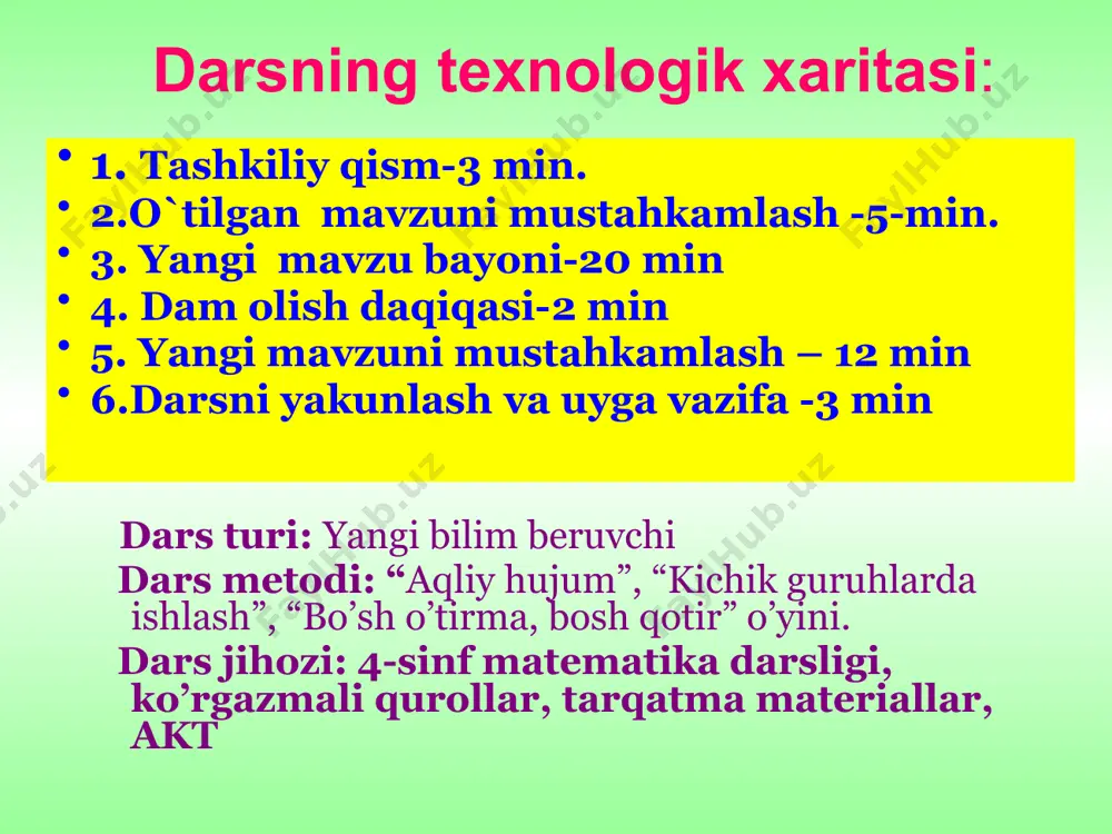 1-sinf matematika 100 ichida qo'shish va ayirish dars ishlanma - Page 3
