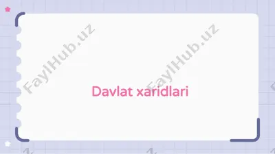 davlat xaridlari — PPTX
