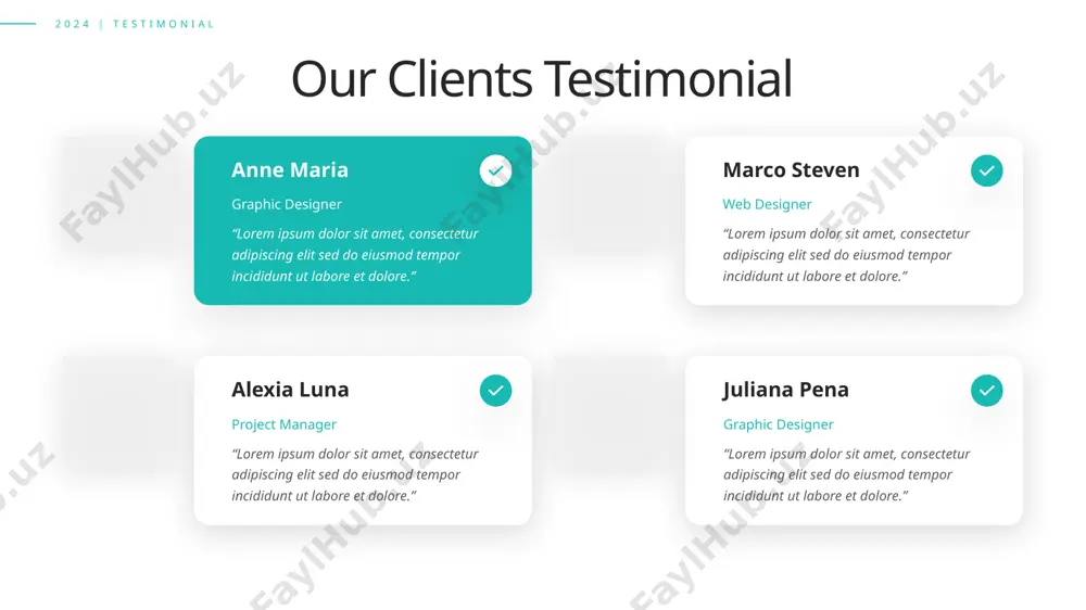 cididunt ut.” @accountname “lorem ipsum dolor sit amet, consectetur adipiscing elit, sed do eiusmod tempor incididunt ut.” @accountname @accountname @accountname what our client says lorem ipsum dolor sit amet, consectetur adipiscing elit, sed do eiusmod tempor incididunt ut labore et dolore magna. ‹#› 2024 | testimonial laura anna “lorem ipsum dolor sit amet, consectetur adipiscing elit.” anne remy “lorem ipsum dolor sit amet, consectetur adipiscing elit.” emil joana “lorem ipsum dolor sit amet, consectetur adipiscing elit.” our customer reviews lorem ipsum dolor sit amet, consectetur adipiscing elit, sed do eiusmod tempor incididunt ut labore et dolore magna magna aliqua. ut enim ad minim. ‹#› 2024 | testimonial “lorem ipsum dolor sit amet, consectetur adipiscing elit.” lucy tamara “lorem ipsum dolor sit amet, consectetur adipiscing elit.” josh collin “lorem ipsum dolor sit amet, consectetur adipiscing elit.” john cavanagh “lorem ipsum dolor sit amet, consectetur adipiscing elit.” alex silva what our client …