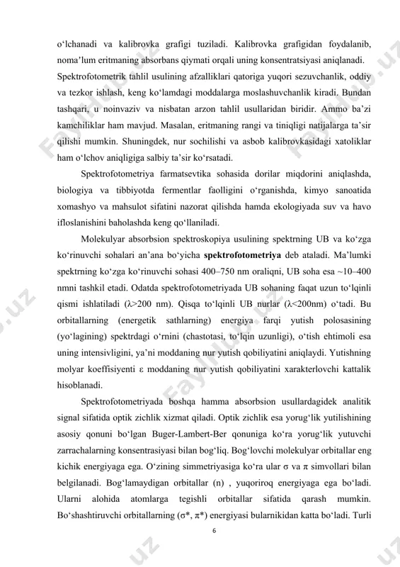 ri va ahamiyati fe³⁺ ionining xossalari kimyoviy tarkibi: temir (iii) ionlari temirning uch valentli shakli bo'lib, uning elektron konfiguratsiyasi 3d⁵ 4s⁰. bu ionda temir atomi uchta elektronini yo'qotgan bo'lib, fe³⁺ shakli hosil bo'ladi. fe³⁺ ionining o'ziga xos xususiyati uning kuchli oksidlovchi xossasidir, chunki fe³⁺ o'zining elektronlarini osonlik bilan fe²⁺ ga o'tkazishi mumkin. fe³⁺ ionlari o'ziga xos sariq yoki qizg'ish rangga ega bo'lib, ular suyuqliklar bilan o'zaro reaksiyada ko'pincha rangli komplekslar hosil qiladi. bu rang o'zgarishi fe³⁺ ionlarining mavjudligini aniqlashda ishlatiladi. fe³⁺ ionlari kuchli oksidlovchi bo'lib, ular ko'plab kimyoviy reaksiyalarda o'z elektronlarini yo'qotadi. masalan, fe³⁺ fe²⁺ ga o'tish orqali o'zining oksidlanish holatini kamaytiradi. bu o'zgarish ko'plab reaksiyalarda, jumladan, redoks reaksiyalarida muhim rol o'ynaydi. fe³⁺ ionlari boshqa ligandlar bilan o'zaro reaksiyaga kirishib, komplekslar hosil qiladi. fe³⁺ ionlari ko'plab organik va anorganik ligandlar bilan komplekslar hosil qilishi mumkin, bu esa uni kimyoviy analizda qo'llash imkoniyatlarini kengaytiradi. masalan, fe³⁺ ni etilendiamintetraasetik kislota (edta) bilan …
