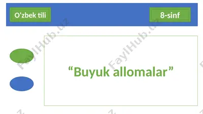 "buyuk allomalar" — PPTX