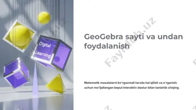 geogebra sayti va undan foydalanish — PPTX