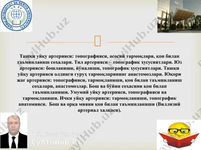ташқи уйқу артерияси — PPTX