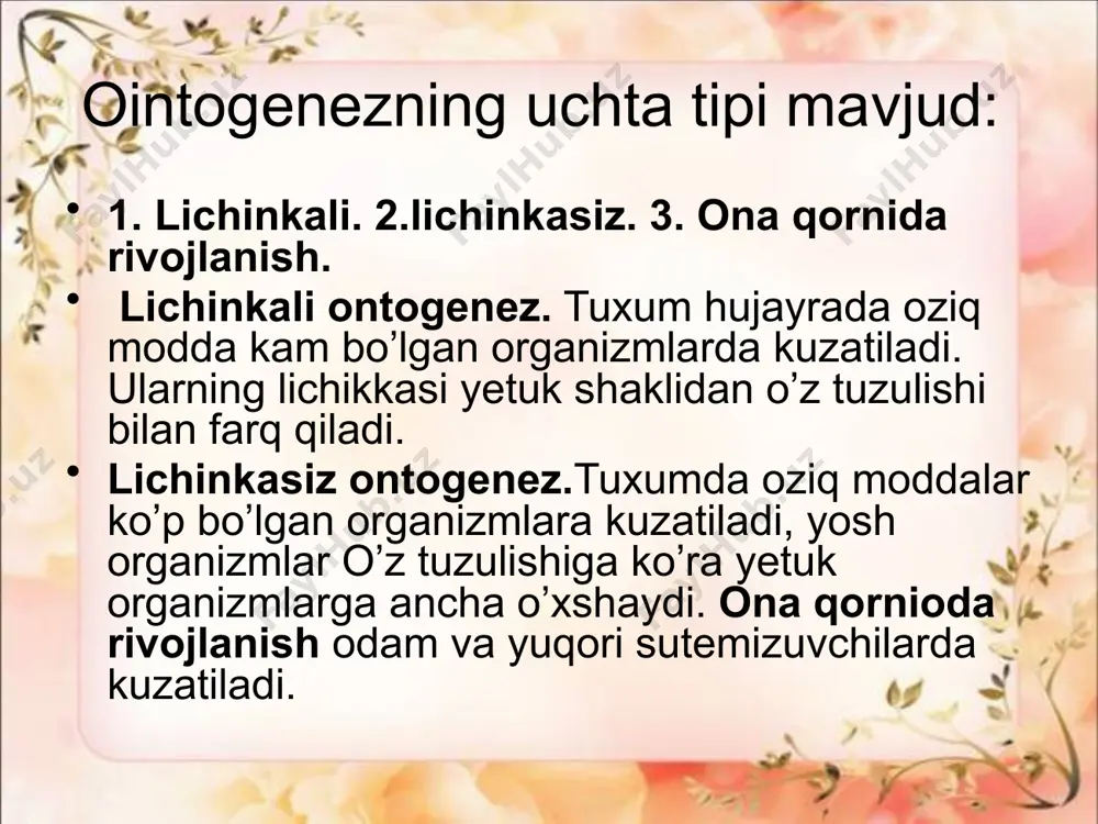 organizmlarning individual rivojlanishi - Page 4