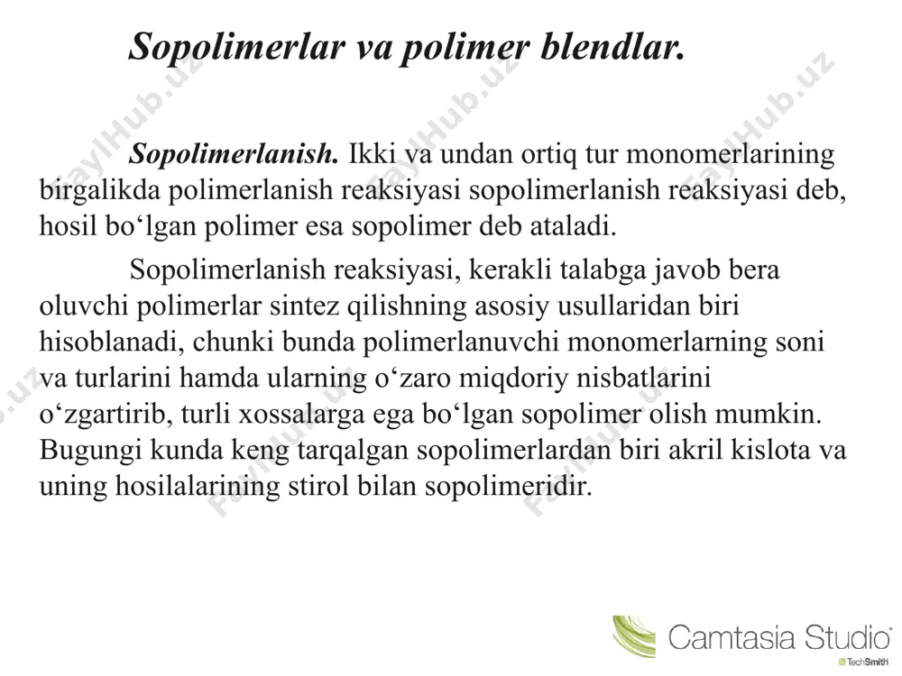 polimer materiallar fanidan - Page 3