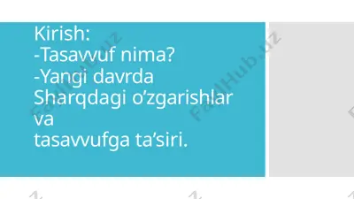 tasavvuf haqida taqdimot — PPTX