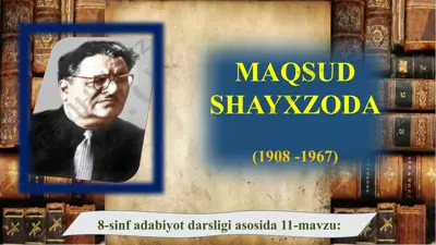 maqsud shayxzoda 8 -sinf — PPTX