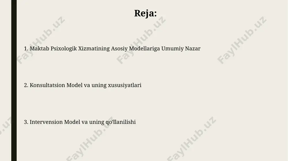 lganini ta'kidlab, bu muammoning oldini olish uchun individual va guruh psixologik mashg'ulotlarni joriy etish zarurligini ko'rsatadi. o'quvchilarning moslashuvchanligi o'quvchilarning moslashuvchanligini baholashda, 200 dan ortiq maktabda o'tkazilgan tadqiqotlar shuni ko'rsatdiki, toshkent shahridagi maktablarda ijtimoiy-emosional moslashuvchanlik darajasi qishloq hududlariga nisbatan yuqori. samarqand viloyatida o'tkazilgan so'rov natijalariga ko'ra, 70% o'quvchilar maktabdagi stressni boshqarish bo'yicha yetarli ko'nikmalarga ega emas, bu ularning akademik va ijtimoiy moslashuvchanligiga salbiy ta'sir ko'rsatadi. konsultatsiya xizmatlari фойдаланилган асосий усуллар сифатида, индивидуал ва гуруҳли маслаҳатлар, шунингдек, 10-15 нафар ўқувчи иштирокидаги ота-оналар билан ўтказилган семинарлар навоий вилоятидаги тажрибаларда самарали бўлган. маслаҳат хизматлари самарадорлигини баҳолаш учун, самарқанд вилоятидаги 5 та мактабда ўтказилган тадқиқотлар натижаларига кўра, ўқувчиларнинг академик кўрсаткичларида 15% гача ўсиш кузатилган. psixologik profilaktika қорақалпоғистон республикасидаги 10 та мактабда амалга оширилган психологик профилактика чоралари натижасида, таълим муассасаларидаги агрессия ҳолатлари 15% га камайган. мактаб психологларининг 50% дан ортиғи тошкент шаҳридаги мактабларда психологик профилактика ишларини амалга ошириб, ўқувчиларнинг 20% гача бўлган қисмининг руҳий саломатлигини мониторинг …