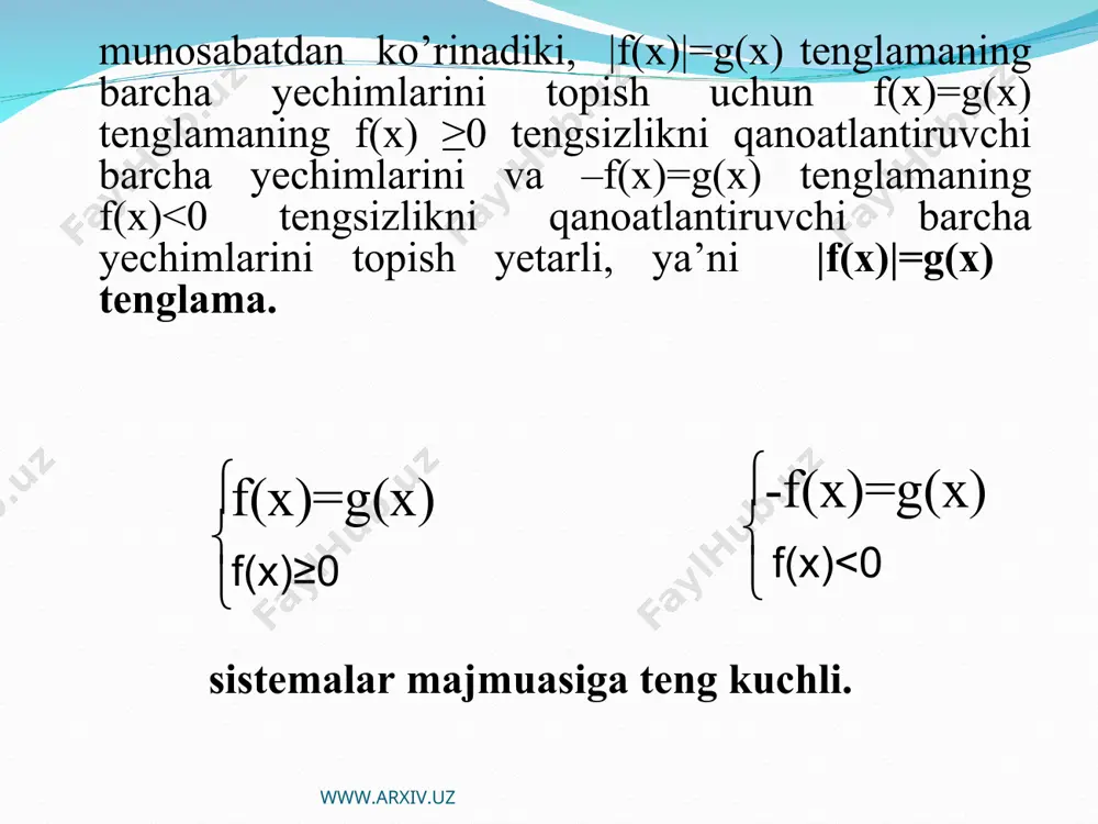 modulli tenglamalar va tengsizliklar - Page 5