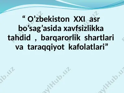 xavfsizlikka tahdid — PPTX