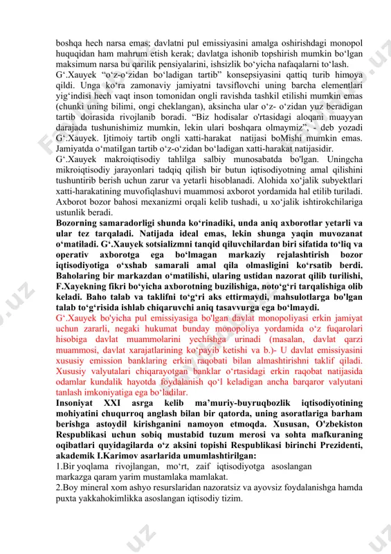 lik usulda davom etadigan iqtisodiy rivojlanishning asosiy sababi hisoblanadi. innovatsiyalar, tsikllar va rivojlanishni birlashtirgan ushbu nazariyani ishlab chiqishda shumpeter rusiyalik nikolay kondratievning 50 yillik tsikllar, kondratiev to'lqinlari haqidagi g'oyalarini hayotda saqlab qoldi . shumpeter to'rt asosiy tsikl, kondratiev (54 yosh), kuznets (18 yosh), juglar (9 yosh) va kitchin (taxminan 4 yil) birlashib, kompozit to'lqin shaklini yaratishi mumkin bo'lgan modelni taklif qildi . aslida shumpeter va kuznets o'rtasida katta professional raqobat mavjud edi. bu erda tavsiya etilgan to'lqin shakli kuznets siklini o'z ichiga olmagan, chunki shumpeter uni haqiqiy tsikl deb tan olmagan. qo'shimcha ma'lumot olish uchun " biznes tsikli " ga qarang . kondratiev to'lqini uchta quyi darajadagi kuznets to'lqinlaridan iborat bo'lishi mumkin. har bir kuznets to'lqini o'zi ikkita juglar to'lqinidan iborat bo'lishi mumkin. xuddi shunday ikkita (yoki uchta) kitchin to'lqinlari ham yuqori darajadagi juglar to'lqinini hosil qilishi mumkin. agar ularning har biri bosqichda bo'lsa, eng muhimi, agar ularning har biri …