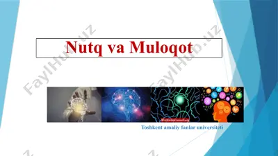 nutq va muloqot — PPTX