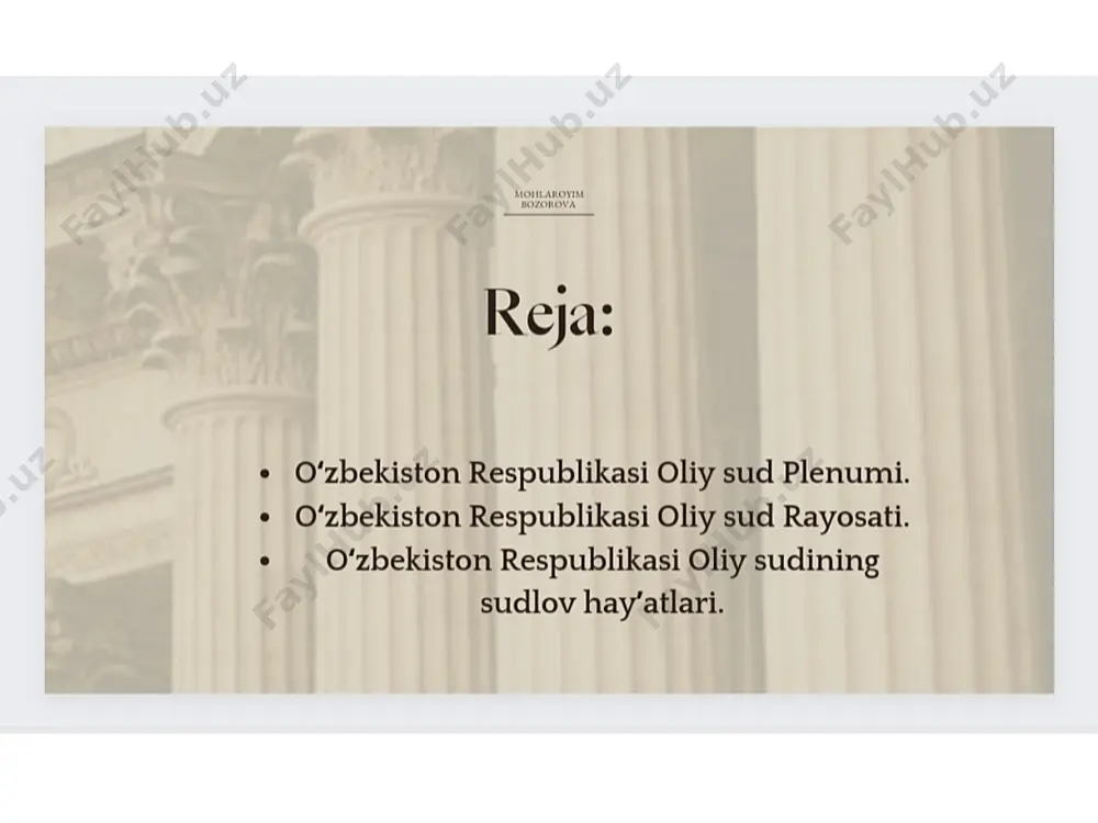 o’zbekiston respublikasi oliy sud pleniumi va rayosati sudlov hay’atlari - Page 2