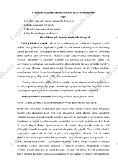 metallarni kesish nazaryasi elementlari — DOCX