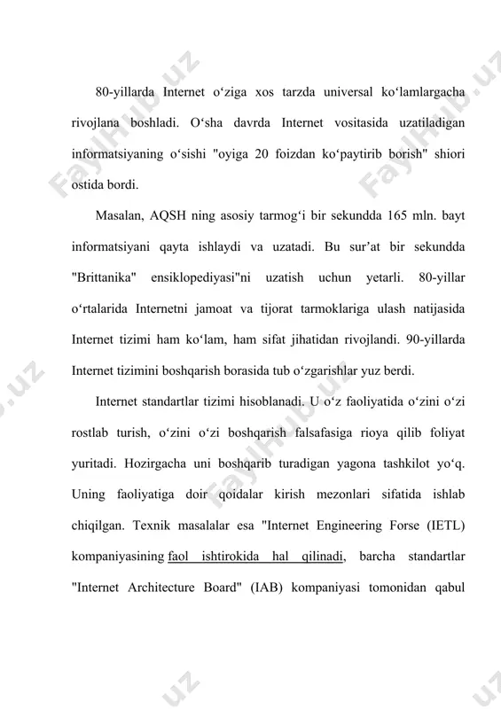 internet tarmoqlari va ularning rivojlanishi - Page 4