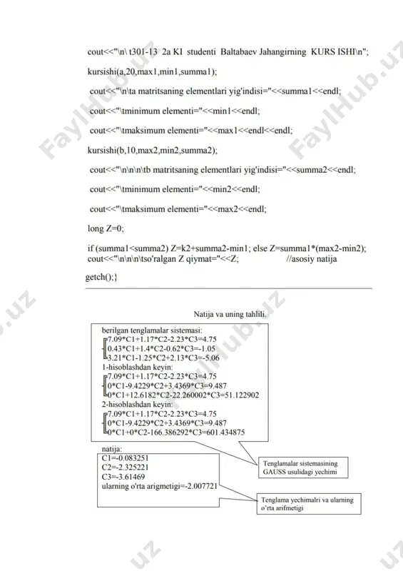 c++ tili muhitida algebraik tenglamalar yechimi - Page 5