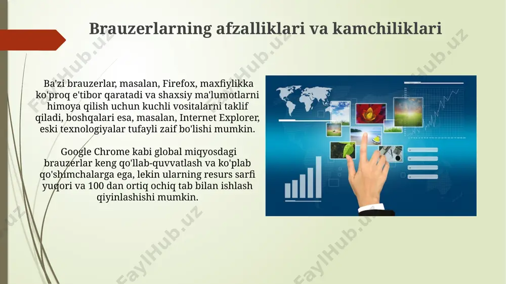 brauzer dasturlari: turlari, tuzilishi va boshqaruvi - Page 5