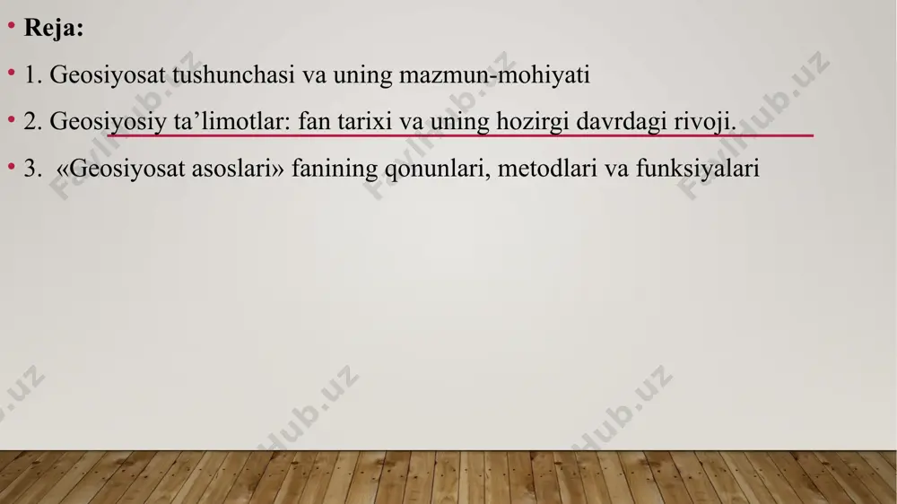 ralar “geosiyosat” tushunchasidan tashqari politologiya doirasida o‘z aksini topmadi. r.chellen “davlat hayot shakli sifatida” asarida ratselning fikrlarini davom ettirdi va boyitdi. u ratsel` kabi jamiyat va davlatga mexanistik yondashuvni rad etuvchi “organitsizm” g‘oyalarini ilgari surdi. bu qarashlar negizida “jonsiz ob`ekt” (fan)va insoniy sub`ektlar (arboblar)ga qat`iy bo‘linishni rad etish orqali o‘rganish ko‘pchilik geosiyosatning farqli tomonidir. geosiyosat yo‘nalishida qalam tebratgan yana bir yirik ingliz olimi xelford dj.makkinderdir. (1861-1947) u buyuk britaniya tashqi siyosatining asosiy yo‘nalishlarining shakllanishidagi ishtiroki, shuningdek, jahon siyosiy tarixini o‘ziga xos talqin qilganligi bilan mashhurdir. x.makkinder g‘oyalari xalqaro munosabatlarning yo‘nalishiga jiddiy ta`mir etishga qodir bo‘lgan va shu tufayli angliya siyosatida oliy martabaga erishgan siyosiy arbobdir. shu bilan birga, u dunyo siyosiy tarixini tadqiq va talqin etishda dadil va o‘ziga xos inqilobiy yo‘nalish yaratgan mashhur shaxs hisoblanadi. geosiyosatga xos bo‘lgan ilmiy jumboqni x.makkinderning ilmiy asarlarida yaqqol kuzatish mumkin. uning “tarixning jo‘g‘rofiy o‘qi” “demokratik ideallar va voqeliklar” singari mashhur asarlarida eng muhim …