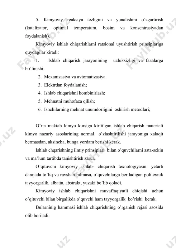 ayta ishlab xalq xo’jaligi uchun zarur mahsulotlor tayyorlashda kimyo fani va sanoatining katta hissasi borligi ta’kiqlanadi. metallarning umumiy tavsifiga oid ma’lumotlar berilganda, metallarning tabiatda tarqalishi mavzusi asosida quyidagi materiallardan foydalanish mumkin. o’zbekiston dunyodagi juda katta oltin, kumush va boshqa qimmatbaho hamda yer bag’rida kam uchraydigan metallar zahiralariga ega bo’lgan davlatlar qatoriga kiradi. hozirgi vaqtda 40 ta qimmatbaho metall konlari mavjud. oltinning asosiy zahiralari oltin konlarining o’zida- markaziy qizilqumda joylashgan bo’lib, tasdiqlangan zahiralar bo’yicha respublikamizni dunyoda to’rtinchi o’ringa olib chiqadi. oltinni tozalash uchun o’zbekiston- amerika qo’shma korxonasi tashkil etilgan va unda sof metall olish jarayonining zamonaviy texnologiyasi joriy etildi. o’quvchilar diqqatini o’zbekiston rangli metallar –mis, qo’rg’oshin, rux, volfram va shu guruhga kiruvchi boshqa metallarning 15 dan ortiq turi mavjud ekanligi va ularning qazib olinishi katta ahamiyatga ega. bu rangli metallar rudalarining zahiralari asosan olmaliq ruda maydonida joylashganligini qalmiqqir koni noyob konlardan bo’lib, bu konning rudasini o’zbekistondagi eng yirik korxonalardan biri bo’lgan …