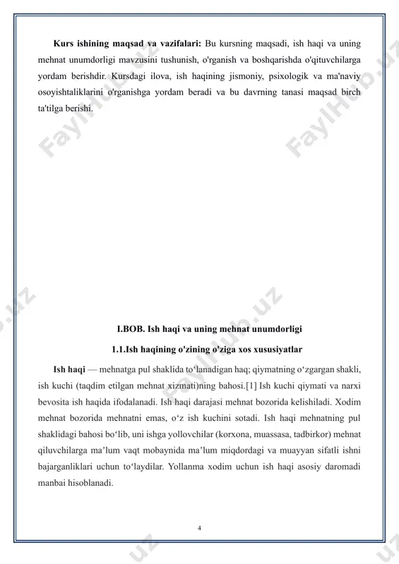 ish kuchini takror ishlab chiqarishi uchun zarur boʻlgan tirikchilik vositalari qiymati tarzida taʼriflaydi. ish haqiga ish kuchi qiymatining puldagi ifodasi sifatida qarash aniq mehnat bozorida ish haqi darajasiga talab va taklif omillarining taʼsirini hisobga olmaydi. iqtisodiy rivojlangan mamlakatlar mehnat bozorida real ish haqining oʻrtacha darajasi yashash uchun zarur tirikchilik vositalari minimumiga qaraganda ancha yuqori darajada turadi.dunyo mamlakatlarida eng ko`p va eng kam o`rtacha oylik miqdorlari qancha? o`zbekiston bu ro`yxatda qaysi o`rinda? dunyo miqyosida aynan oylik maoshlar miqdori va ularni solishtirish bilan shug`ullanuvchi mustaqil tashkilotlardan birining doimiy yangilanib turuvchi ma`lumotlar bazasida maxsus so`rovnomalar asosida shakklanayotgan ko`rsatkichlariga asosan, dunyo miqyosidagi eng yuqori o`rtacha oyliklar quyidagi davlatlarda beriladi. ish haqini qanday belgilash, oshirish va uning mehnat unumdorligini oshirish tashkilotlarning motivatsiyasini, ish faoliyatining samaradorligini va xizmat sifatini chegaralab quyishga ta'sir qiladi.ish haqi miqdorini, 1.2.ish haqning odamning motivatsiyasiga va ish tajribasiga ta'siri mamlakatda ishlab chiqarilgan tovar va xizmatlarning taqsimlanish tamoyillari bo‘yicha turlicha nazariyalar mavjud. bozor …