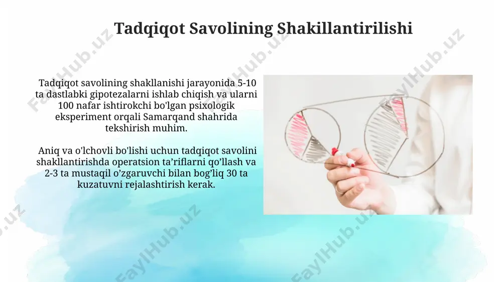 psixologiyada eksperimental tadqiqot bosqichlari - Page 4