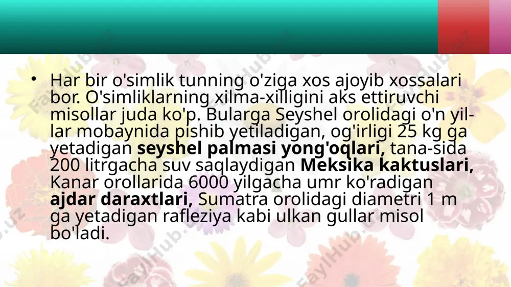 gulli o'simliklar bilan umumiy tanishish. 6 - sinf - Page 4