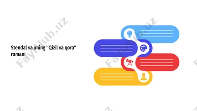 stendal va uning "qizil va qora" romani — PPTX