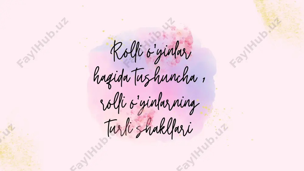 ra samaraliroq hisoblanadi. rolli o'yinlarda o'quvchilar ko'pincha jamoalarda ishlashadi. bu ularni birgalikda muammolarni hal qilishga, fikrlarni baham ko'rishga, va bir-biriga yordam berishga o'rgatadi. rolli o'yinlar o'quvchilarga turli vaziyatlar va sharoitlarda qarorlar qabul qilish imkoniyatini yaratadi. bu jarayonda ular o'zlarining fikrlash qobiliyatlarini rivojlantiradilar va tanqidiy fikrlashni mustahkamlashadi. muloqot va empatiya: jamoa va rahbarlik ko'nikmalari: nazariy bilimni amaliyotda qo'llash rolli o'yinlar o'quvchilarga boshqalar bilan muloqot qilish, ularning fikrlarini tushunish va o'z fikrlarini aniq ifodalash ko'nikmalarini o'rgatadi. bu ijtimoiy va emosional intellektni rivojlantiradi. rolli o'yinlar o'quvchilarga rahbarlik qilish, tashkilot qilish va jamoani boshqarish kabi ko'nikmalarni rivojlantirish imkonini beradi. rolli o'yinlar o'quvchilarga nazariy bilimlarni amaliyotda qo'llash imkonini beradi. masalan, tarix, adabiyot, iqtisodiyot yoki til o'qitishda rolli o'yinlar orqali o'quvchilar nazariy ma'lumotlarni real hayot sharoitida qanday ishlatish kerakligini o'rganadilar. ijtimoiy ko'nikmalarni rivojlantirish rolli o'yinlar turlari va ularni qanday ishlatish mumkin: 1. tarixiy rolli o'yinlar tarixiy rolli o'yinlar biznes va iqtisodiy rolli o'yinlar tarixiy voqealarni o'quvchilar …