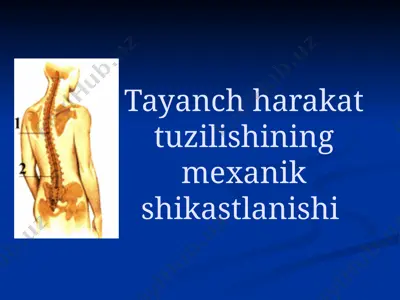 tayanch harakat tuzilishining mexanik shikastlanishi — PPTX