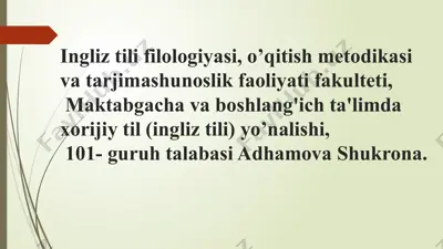 ingliz tilifilologiyasi — PPTX