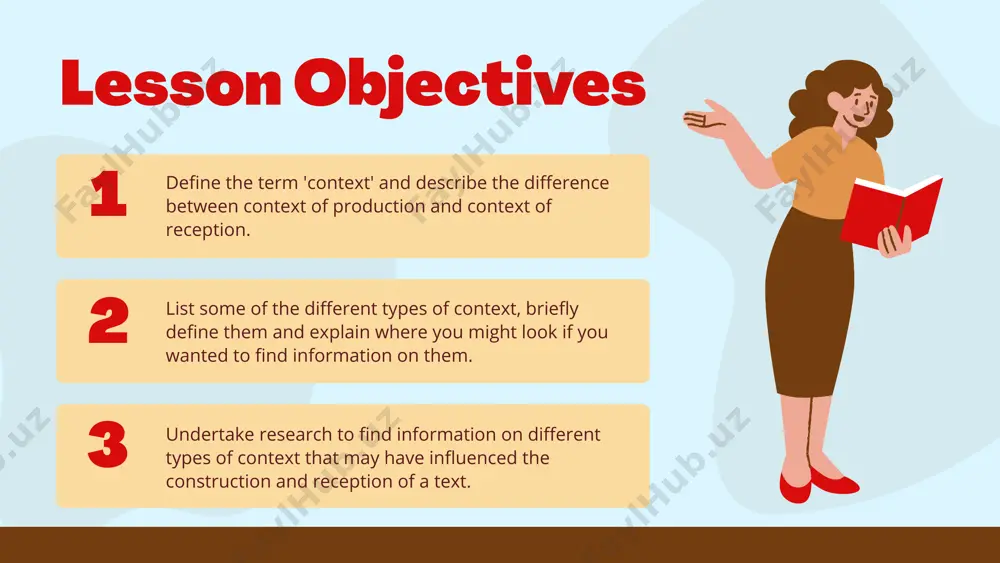 sonal context expectations of genre authorial context how a text has been influenced by the events of the author’s life, their other work and the circumstances that surrounded the writing of the text. this might include key aspects of their identity, significant life experiences, values and beliefs and their personal style and other works. your turn where and when was the author born? what were some of their most significant life experiences? do they often write texts of a particular genre? have they cited any major influences on their work? questions to ask: when researching authorial context, consider the following: interviews with the author biographies personal / business website front or back of texts (sometimes include an author's note) where to look: historical context how a text has been shaped by the historical events, timeframe and circumstances of the time the text was produced or of the chosen setting of …