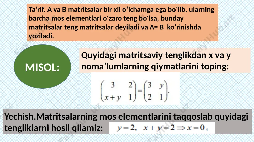 matritsalar haqida tushuncha determinantlar nazariyasi elementlari yuqori tartibli determinant - Page 4