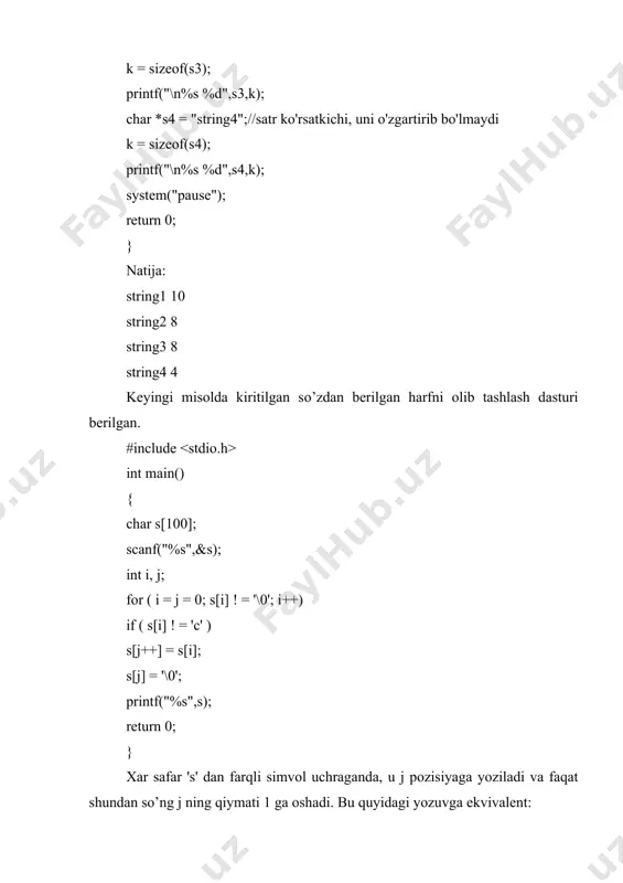 ; }; } int main(int argc, char* argv[]) { int i; sqsort(0, 1); for(i = 0; i < 2; i++) printf("%d ", a[i]); getch(); return 0; } adabiyotlar: 1. k.p.abduraxmanov, o’.egamov “fizika kursi” darsligi, toshkent.: aloqachi 2013 y. 2. k.p.abduraxmanov, o’.egamov “fizika kursi” darslik, toshkent, “o’quv ta’lim metodikasi” 2015 y. 3. савельев и. в. курс физики. м.: наука 1989 т. 1 4. савельев и. в. курс физики. м.: наука 1989 т. 2 5. савельев и. в. курс физики. м.: наука 1989 т. 3 6. савельев и. в. сборник вопросов и задач по общей физике. м.: аст. астрель. 2005. с.320. 7. к.п.абдурахманов, ў.эгамов “физика курси” дарслиги, тошкент, 2010 й. 8. п.а.типлер, р.а.ллуэллин современная физика (лучший зарубежный учебник в двух томах) м. мир.2007.с.496 (1том) 9. п.а.типлер, р.а.ллуэллин современная физика (лучший зарубежный учебник в двух томах) м. мир.2007.с.416 (2том) 10. трофимова т.и. курс физики.м.высшая щкола 1999.с.543 интернет сайтлар: 1. www.ziyonet.uz; 2. www.estudy.uz; 3. …