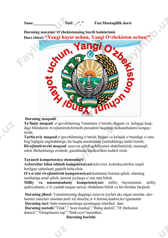 uni yuqori saviyada o‘tkazish to‘g‘risida»gi qarorni imzoladi. xuddi shunday hujjat har yili mustaqillik kuni arafasida qabul qilinadi. «so‘nggi yillarda, dunyoda koronavirus pandemiyasi va iqtisodiy inqiroz, keskin raqobat, turli qarama-qarshilik va ziddiyatlar tufayli yuzaga kelgan g‘oyat og‘ir va murakkab vaziyatda mard va olijanob xalqimizning fidokorona mehnati bilan yangi o‘zbekistonni barpo etish va uni jahonga tarannum qilish bo‘yicha muhim natijalarni qo‘lga kiritayotganimiz, bu yutuqlar xalqaro jamoatchilik tomonidan e’tirof etilayotgani, eng asosiysi, vatandoshlarimizning ongu tafakkuri, dunyoqarashi o‘zgarib, ular islohotlar samarasini kundalik hayotida his qilib yashayotganini alohida ta’kidlash zarur», — deyiladi hujjatda. «2022−2026 yillarga mo‘ljallangan yangi o‘zbekistonning taraqqiyot strategiyasini amalga oshirish, erishilgan yutuqlarni mustahkamlab, tub islohot jarayonlarini yangi bosqichga ko‘tarish, inson huquq va manfaatlari, uning qadri, sha’ni va g‘ururini yetakchi o‘ringa olib chiqish ustuvor vazifamizga aylangan hozirgi vaqtda yurtimizda tinchlik va barqarorlikni saqlash, davlatimizning hududiy yaxlitligi va bo‘linmasligi, sarhadlarimiz daxlsizligini ta’minlash, istagan mavzuingizda ochiq dars taqdimotlar tayyorlab beramiz murojaat uchun telefon 97-845-09-09 telegram @secret_0909 …