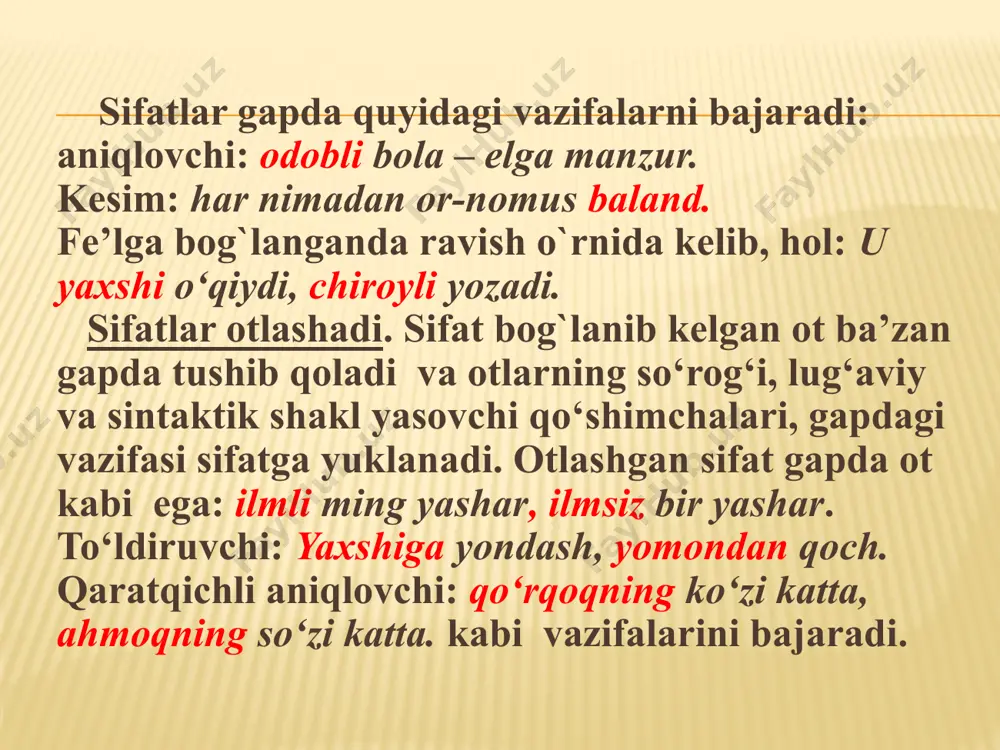 sifatso‘zturkumiyu zasidan amaliy mashg‘ulot - Page 5