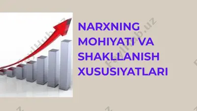 narxning mohiyati va shakllanish xususiyatlari — PPTX