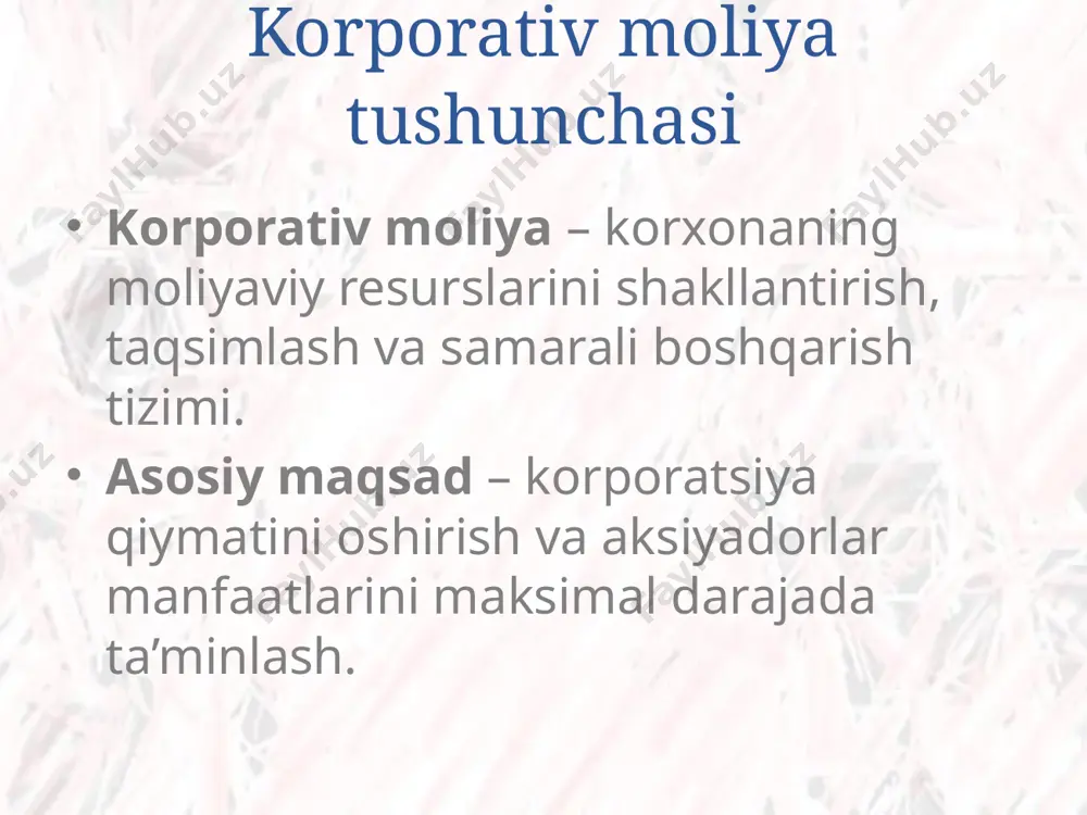 korporativ moliya va moliyaviy hisobot tushunchalari - Page 3
